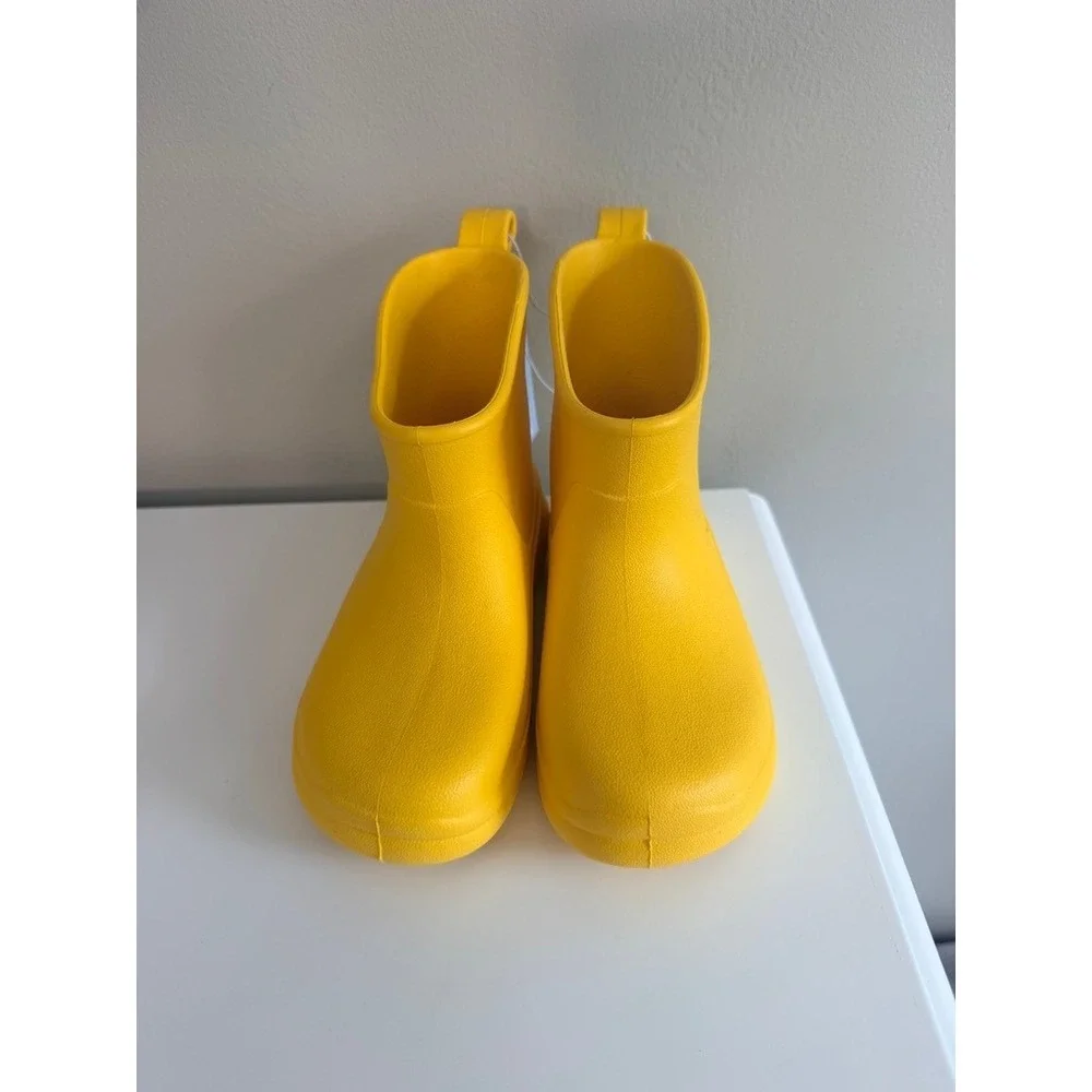 Cat & Jack Eli Rain Boots Kids Size 12 Yellow Waterproof Slip On‎ NWT
